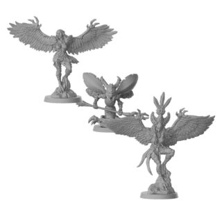 Massive Darkness 2: Enemy Box – Feyfolk Najlepši oblici mogu skrivati najmračnije duše! Feyfolk su nekada bili bića Svetlosti, saveznici Lightbringers-a, ali nakon što je ludi jednorog Chromatis prešao na stranu Senke, mnogi su sledili njegov put. Nije poznato kada su prve Harpies počele da služe Tami, ali danas deluju kao verne stražarke koje patroliraju svim uglovima Paklenog Carstva. Ova Enemy Box ekspanzija donosi 2 nova tipa Mob-ova (Dark Pixies i Harpies), kao i novog Roaming Monster-a (Queen Caenedra), zajedno sa njihovim karticama za Massive Darkness 2. U kutiji se nalazi i 12 novih Mob Item kartica koje mogu koristiti svi tipovi Mob-ova, čineći ih još nepredvidivijima.