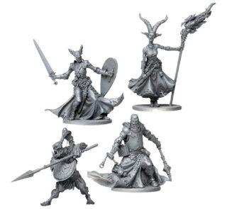 Massive Darkness Heroes & Monster Set – Warrior Priests vs The Spearmaiden Cyclops