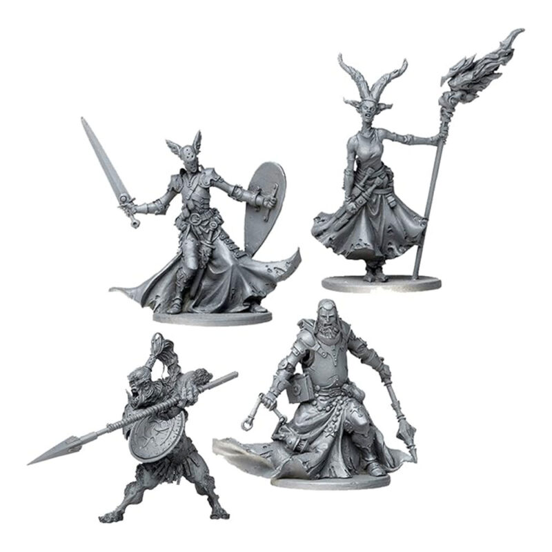 Massive Darkness Heroes & Monster Set – Warrior Priests vs The Spearmaiden Cyclops