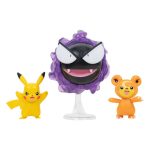 Pokemon Battle Figure 3-Pack Teddiursa, Pikachu #9, Gastly 5 cm