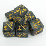 Black D6 Counter Set Kockica