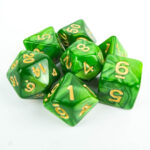 Grass Green Pearl (Golden Font) Set Kockica