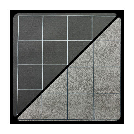 Battlemat Reversive Black/Grey 1" Squares (23.5" x 26")