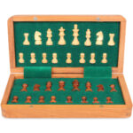 Wooden Folding Magnetic Travel Chess Set - 10" - Slika 2