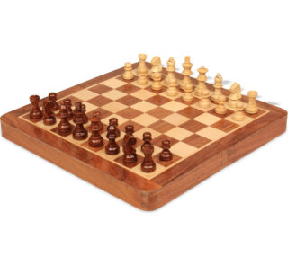 Wooden Folding Magnetic Travel Chess Set