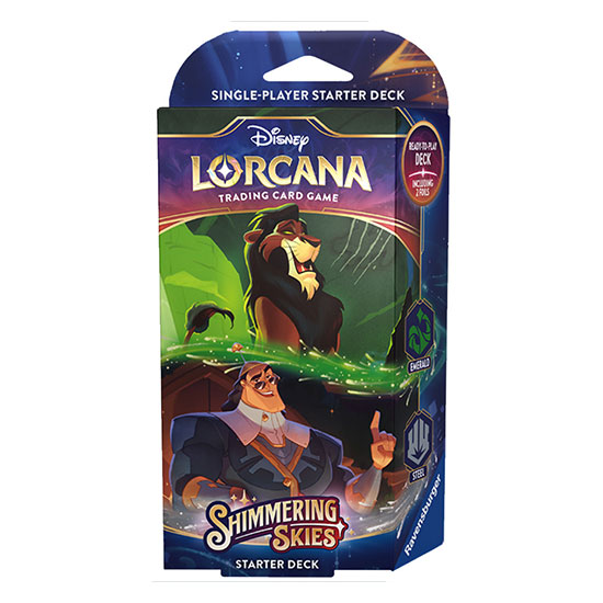 Disney Lorcana TCG Shimmering Skies Starter Deck - Emerald &Steel