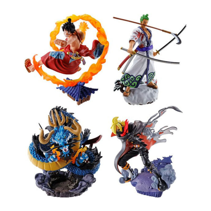 One Piece Petitrama PVC Mini Statue Logbox Re Birth Wano Kuni Vol. 1 Set 9 cm