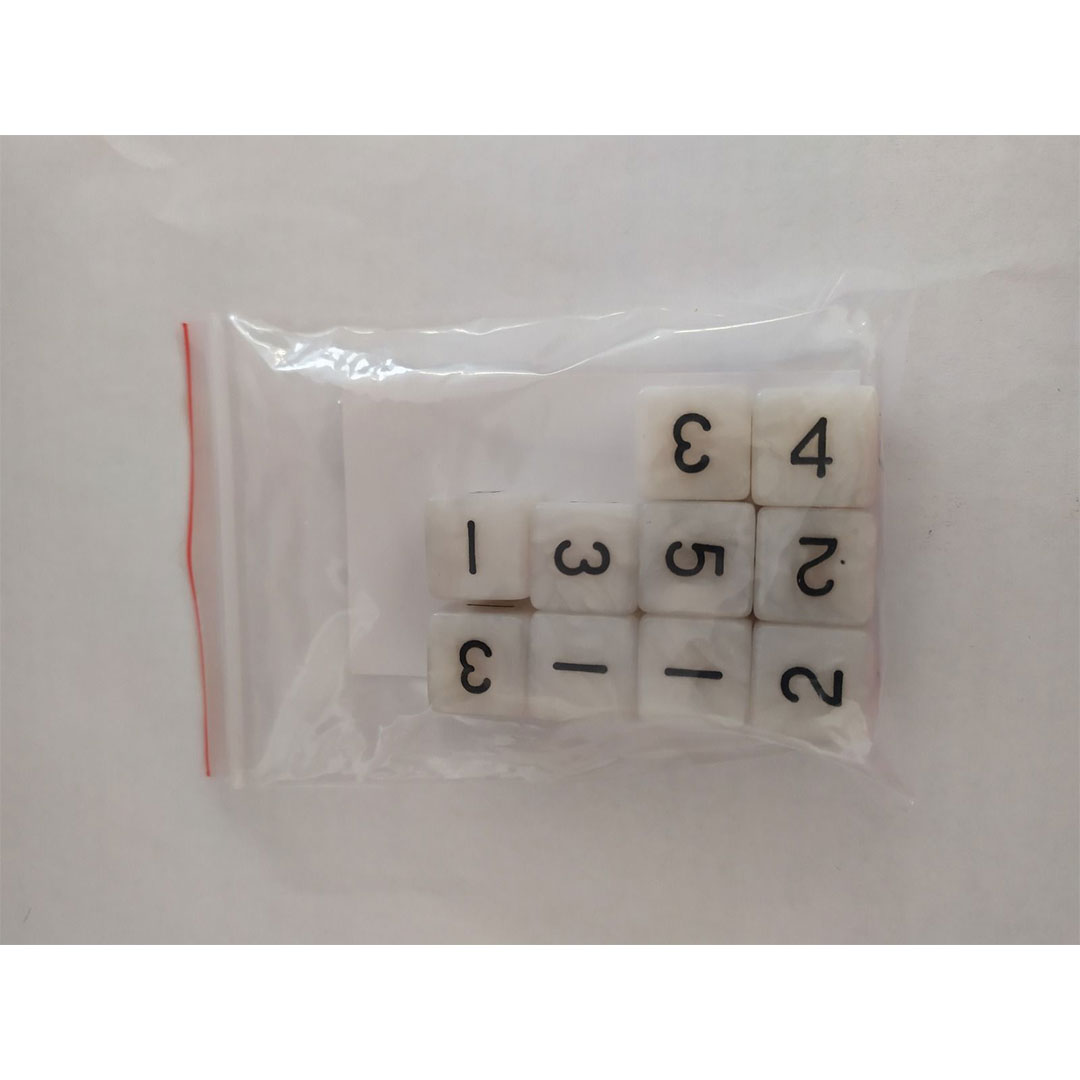Pearl-D6-Ivory-Black-Dice-(Set-of-10) Pearl D6 Ivory/Black Dice (Set of 10) - Slika 1