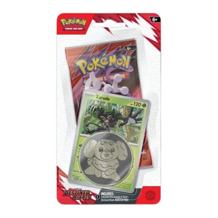 Pokemon-TCG-SV10-Destined-Rivals-Booster-Pack,-Coin-Zarude-Promo-Card