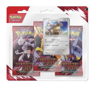 Pokemon TCG Scarlet & Violet-Destined Rivals 3 Booster Packs & Kangaskhan Promo Card