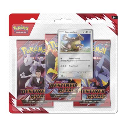 Pokemon TCG Scarlet & Violet-Destined Rivals 3 Booster Packs & Kangaskhan Promo Card
