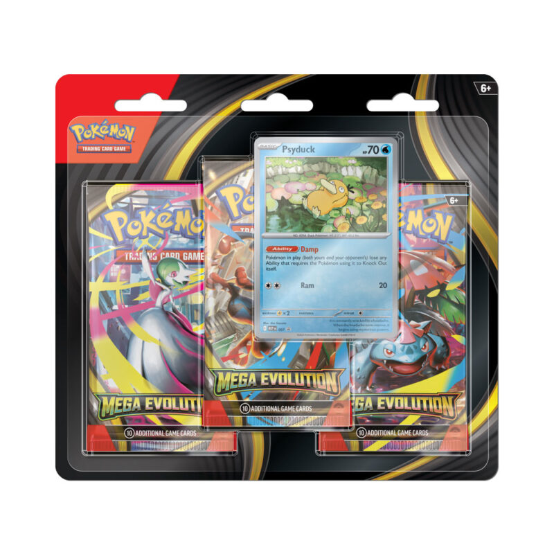 Pokemon TCG Mega Evolution 3 Booster Packs & Psyduck Promo Card