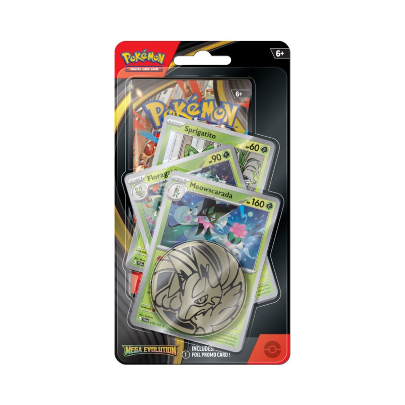 Pokemon-TCG-Mega-Evolution-Booster-Pack,-Coin-&-Meowscarada-Promo-Cards