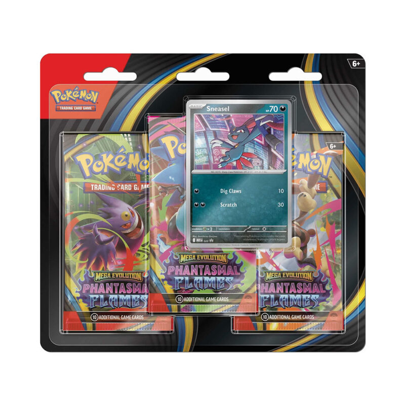 Pokemon-TCG-ME02---Phantasmal-Flames-3-Booster-Packs-&-Sneasel-Promo-Card