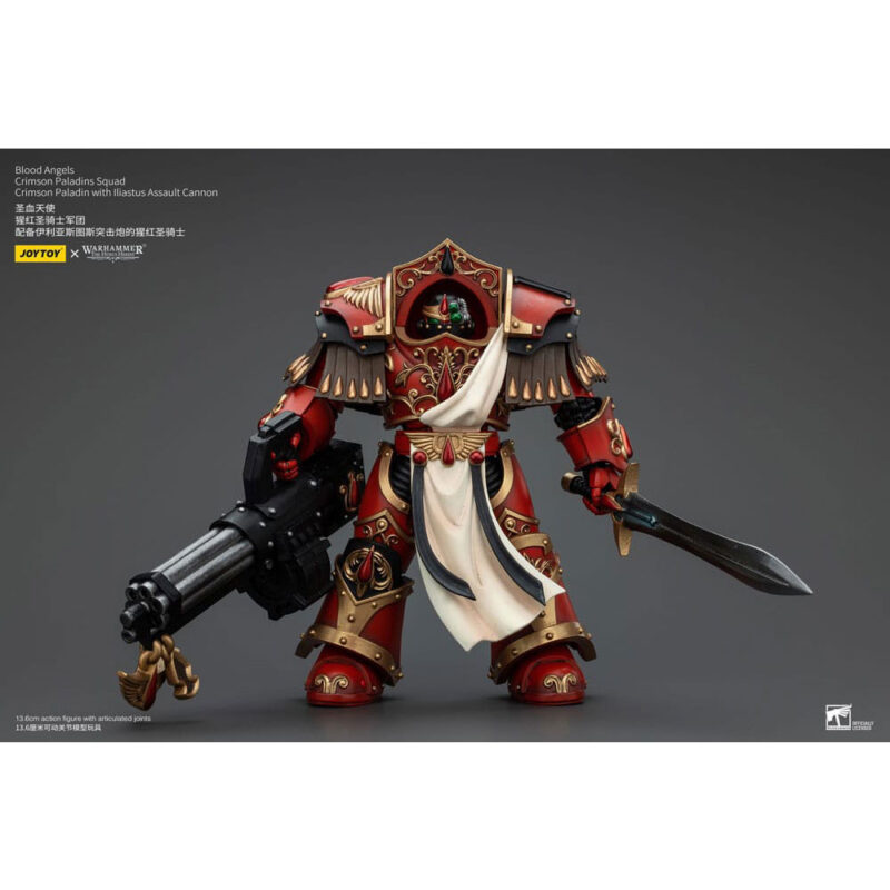 Warhammer The Horus Heresy Action Figure 1 18 Blood Angels Crimson Paladins Squad Crimson Paladin with Iliastus Assault Cannon 14 cm