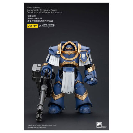 Warhammer The Horus Heresy Action Figure 1 18 Uitramarines Cataphractii Terminator Squad Terminator with Reaper Autocannon 14 cm