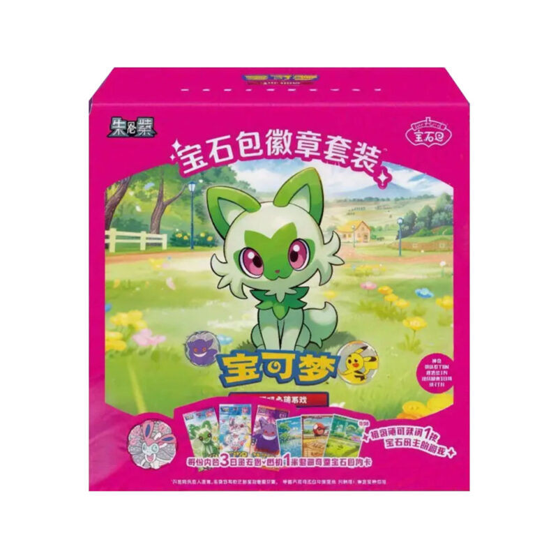 Pokemon TCG Gem Pack Badge Set - Booster Box -Simplified Chinese