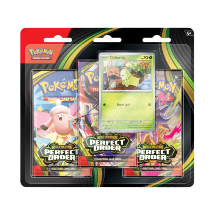 Pokemon TCG ME - Perfect Order - 3 Booster Packs & Chikorita Promo Card
