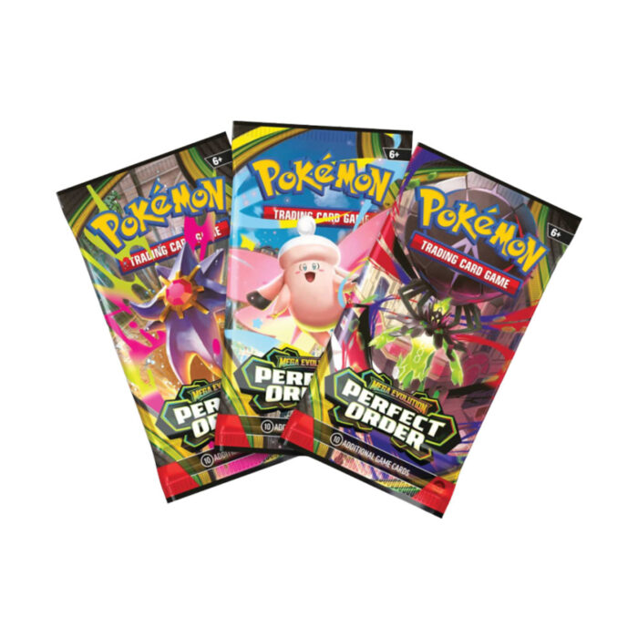 Inograf Pack Pokemon TCG: ME - Perfect Order - 3 Booster Packs & Chikorita Promo ...