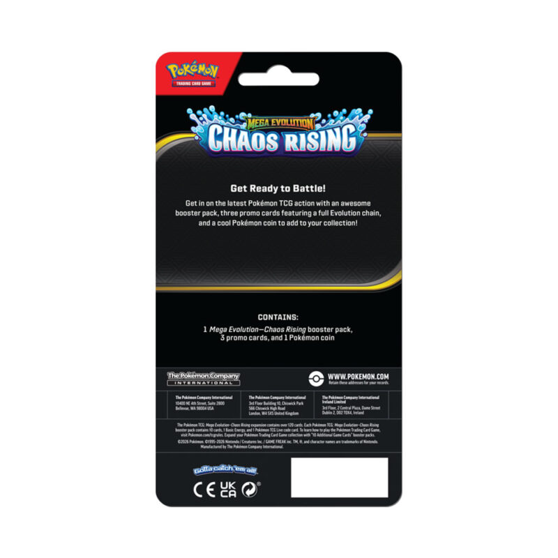 Pokemon TCG ME - Chaos Rising - Booster Pack Pawmot Promo Cards