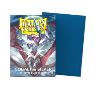 Dragon Shield Matte Dual Cobalt & Silver Sleeves