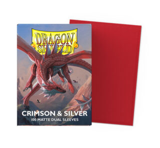 Dragon Shield Matte Dual Crimson & Silver Sleeves