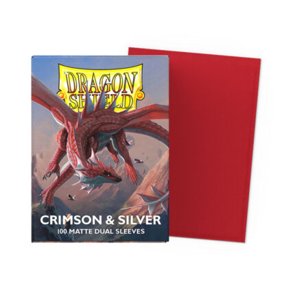 Dragon Shield Matte Dual Crimson & Silver Sleeves