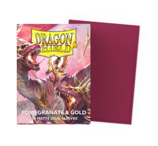 Dragon Shield Matte Dual Pomegranate & Gold Sleeves