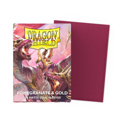 Dragon Shield Matte Dual Pomegranate & Gold Sleeves