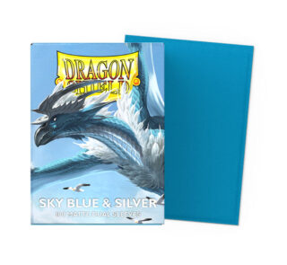 Dragon Shield Matte Dual Sky Blue & Silver Sleeves