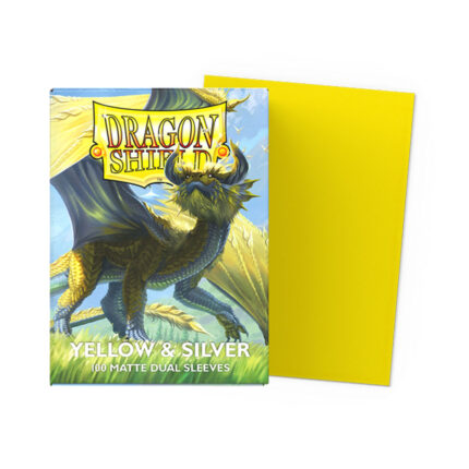 Dragon Shield Matte Dual Yellow & Silver Sleeves