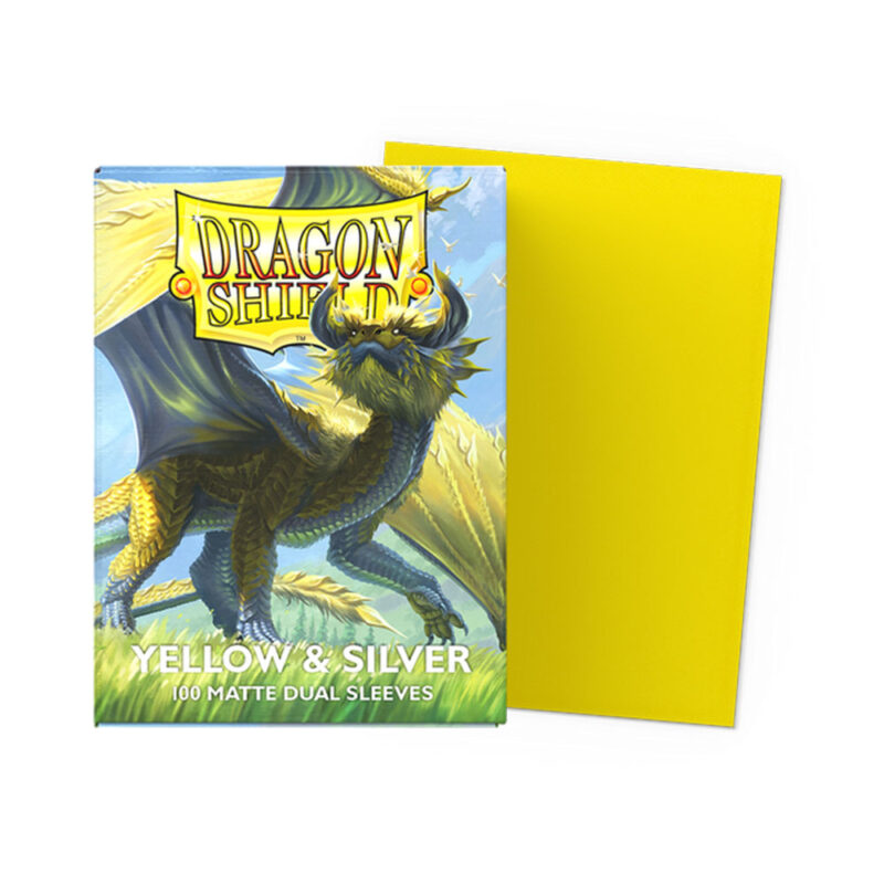 Dragon Shield Matte Dual Yellow & Silver Sleeves