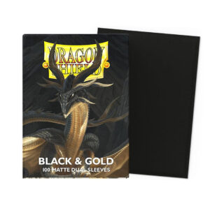 Dragon Shield Standard Matte Dual Black & Gold Sleeves