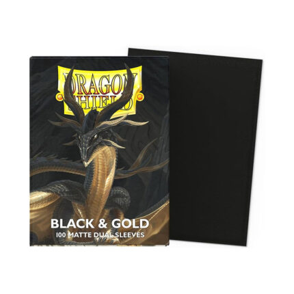 Dragon Shield Standard Matte Dual Black & Gold Sleeves